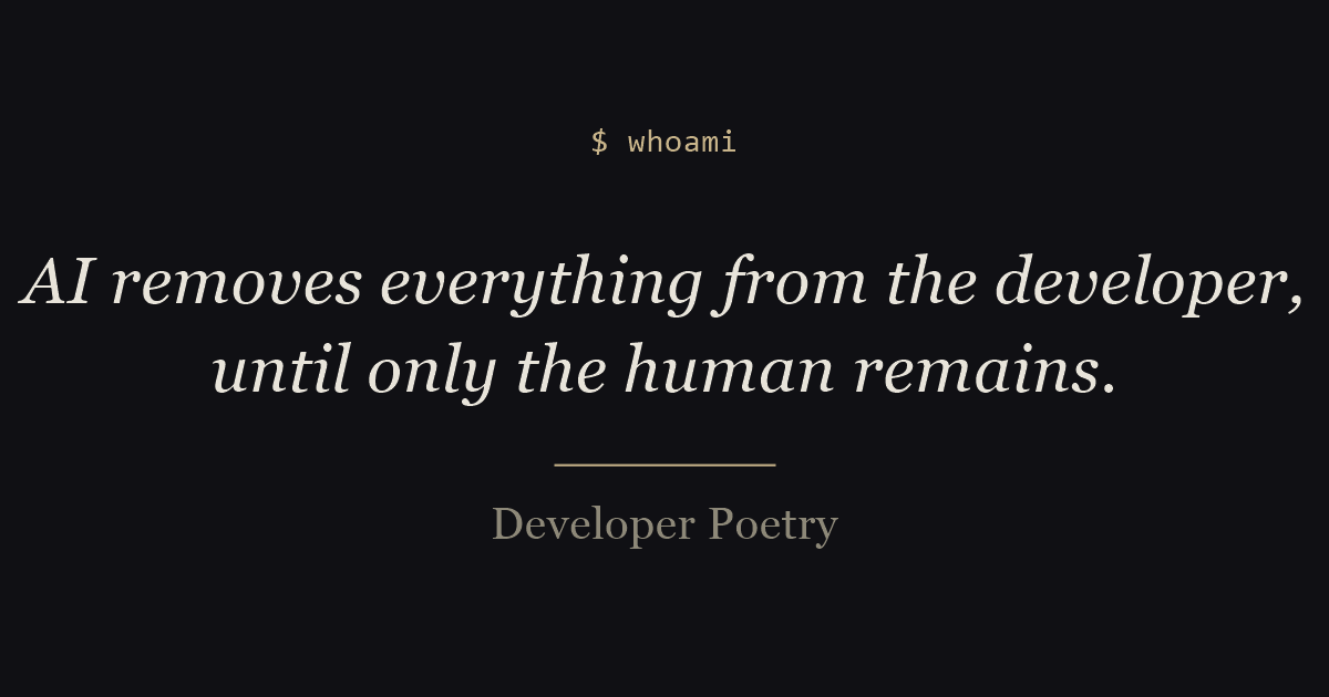 Developer Poetry